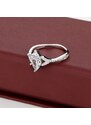 Emporial strieborný rhodiovaný prsteň Pre princeznú MA-SOR1606