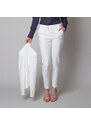Willsoor Dámske spoločenské nohavice bielej farby 12687