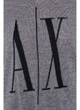 Vlnený rolák Armani Exchange dámsky, šedá farba, ľahký