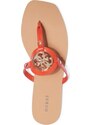 GUESS žabky Zali Logo T-strap Sandals červené