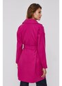 Kabát Desigual dámsky, ružová farba, prechodný, oversize