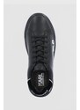Kožená obuv Karl Lagerfeld MAXI KUP čierna farba, na platforme