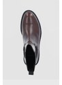 Kožené topánky Chelsea Vagabond Shoemakers dámske, hnedá farba, na plochom podpätku