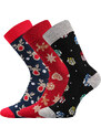 Voxx DEBOX farebné vianočné ponožky Lonka - RED SOB