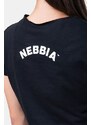 NEBBIA - Voľný Fit and Sporty crop top 583 (black)