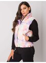 Basic Farebná ružovo-fialová vzorovaná vesta