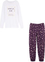 bonprix Dievčenské pyžamo (2-dielne), farba fialová
