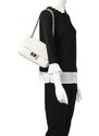 Karl Lagerfeld Paris Agyness Large Shoulder Bag Winter White