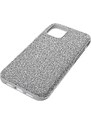 Puzdro na mobil iPhone 12/12 Pro High Swarovski šedá farba