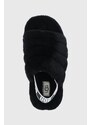 Detské vlnené papuče UGG čierna farba
