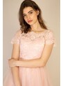 CHOKLATE PARIS Choklate Ružové Spoločenské Mini Šaty