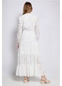 Boho style Biele maxi šaty