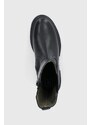 Kožené topánky Chelsea G-Star Raw dámske, čierna farba, na plochom podpätku