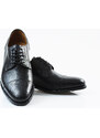 Alain Delon Čierne rámové kožené topánky