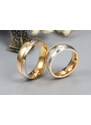 MSPERK Svadobné prstene pre dvoch kombinované - zlato-strieborná farba 2ks