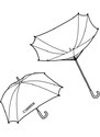 Bieločierny elegantný vystreľovací dámsky holový dáždnik Vega