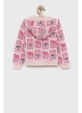 Detský sveter Guess ružová farba, teplý