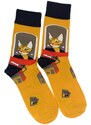 AURA.VIA Pánske žlté ponožky CIRO