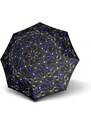 Modrý plně automatický skládací dámský deštník s puntíky Uristela