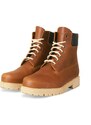 Vasky Farm Medium Brown - Pánske kožené členkové topánky, ručná výroba jesenné / zimné topánky