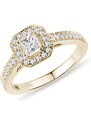 Diamantový zásnubný prsteň zo žltého zlata KLENOTA K0522013