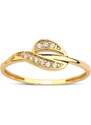 Lillian Vassago Zlatý prsteň so zirkónmi LLV95-GR031
