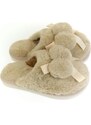 JOHN-C Detské béžové papuče BOW