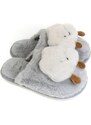 JOHN-C Detské sivé papuče OBLÁČIK