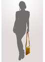 Arwel Žltá dámska kožená zipsová crossbody kabelka Jenny