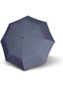 Modrý skladací mechanický plochý dámsky dáždnik Bruan