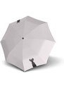 Ružovo-biely pruhovaný dámsky plne automatický skladací dáždnik Avril