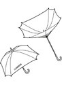 Fialový skladací mechanický dáždnik Arley