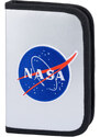 Strieborný zipsový školský peračník pre chlapcov s motívom NASA