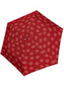Červený mechanický skladací dámsky dáždnik so vzorom Brynn