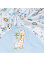 Dívčí modrá kojenecká bavlněná deka Agatha