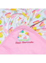 Růžová bavlněná kojenecká deka Agatha