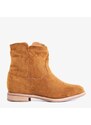 Seastar Hnedé kovbojské topánky s zakrytým klinom Terband - Obuv - Velbloud || Hnědý
