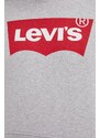 Bavlnená mikina Levi's 38424.0000-Reds, pánska, šedá farba, s kapucňou, s potlačou