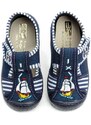 3F chlapčenské modré papuče loď 2K5-9