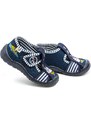 3F chlapčenské modré papuče loď 2K5-9