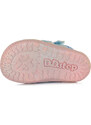 D. D. step barefoot dievčenská detská plátená obuv blue 070-186