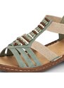 Dámske sandále RIEKER 60851-52 zelená S4