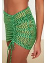 Trendyol Collection Zelená mini pletená sieťovina s geometrickým vzorom Pareo