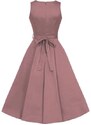 Lady Vintage Hepburn Nostalgic rose šaty