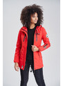 Dámska bunda s kapucňou Zimtzicke softshell 7000 dry-tech Marikoo - RED