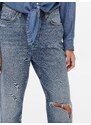 Dark blue straight fit jeans with torn effect JDY Dichte - Women