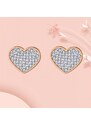 Victoria Filippi Stainless Steel Ocelové náušnice se zirkonem Yara Gold - pecky, srdce