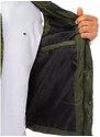 Dstreet Pánska prešívaná vesta s teplákovou kapucňou v zelenej farbe