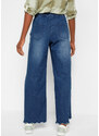 bonprix Voľné džínsy s elastickým pásom, farba modrá