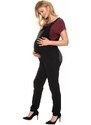PreMamku Štýlové tehotenské montérky v čiernej farbe
